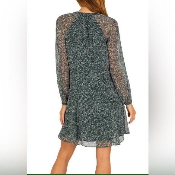 NWT Joie Limited Edition Long Sleeve Arctic Spot Chiffon Dress Front Button ZP1 - Picture 8 of 9